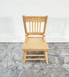 Dollhouse Kitchen Chair Light Oak Wood 1:12 Scale Miniature Furniture M0537B - Miniature Crush