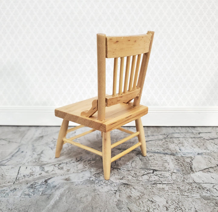 Dollhouse Kitchen Chair Light Oak Wood 1:12 Scale Miniature Furniture M0537B - Miniature Crush