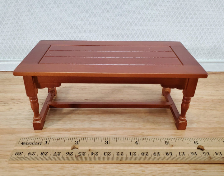 Dollhouse Kitchen or Prep Table Large Wood Medium Finish 1:12 Scale Miniature Furniture - Miniature Crush