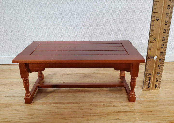 Dollhouse Kitchen or Prep Table Large Wood Medium Finish 1:12 Scale Miniature Furniture - Miniature Crush