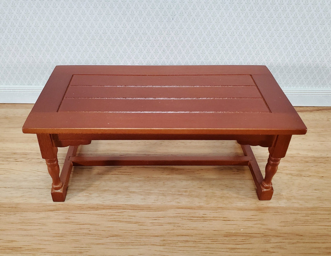 Dollhouse Kitchen or Prep Table Large Wood Medium Finish 1:12 Scale Miniature Furniture - Miniature Crush