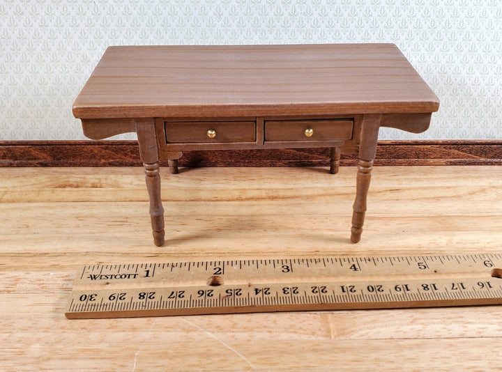 Dollhouse Kitchen Prep Table Farmhouse Style Wood 1:12 Scale Miniature Furniture - Miniature Crush