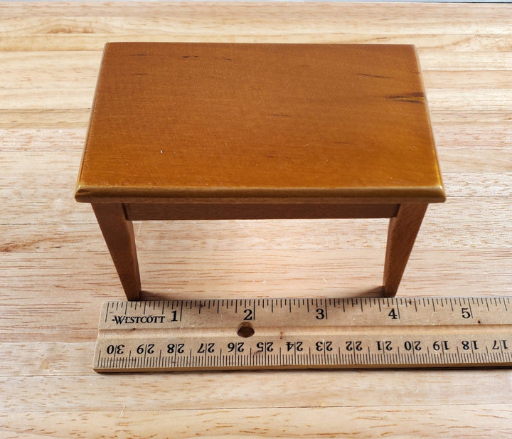 Dollhouse Kitchen Set Sink Fridge Table Chair 1:12 Scale Furniture Walnut Finish - Miniature Crush