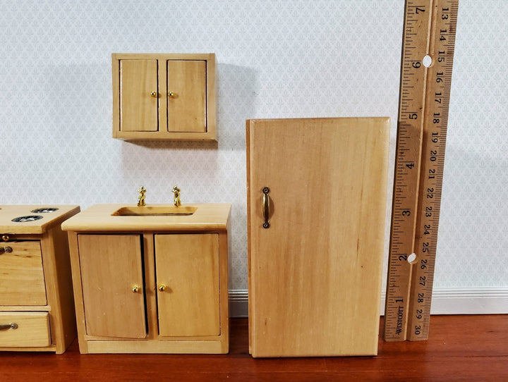Dollhouse Kitchen Set Stove Refrigerator Sink Cupboard 1:12 Scale Furniture - Miniature Crush