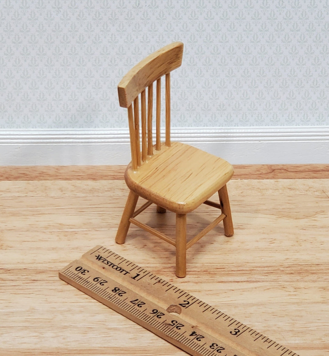 Dollhouse Kitchen Side Chair Light Oak 1:12 Scale Miniature Furniture D4413 - Miniature Crush