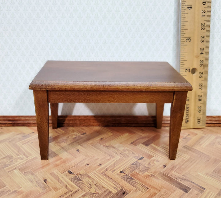 Dollhouse Kitchen Table Dark Walnut Finish 1:12 Scale Miniature Wood Furniture - Miniature Crush
