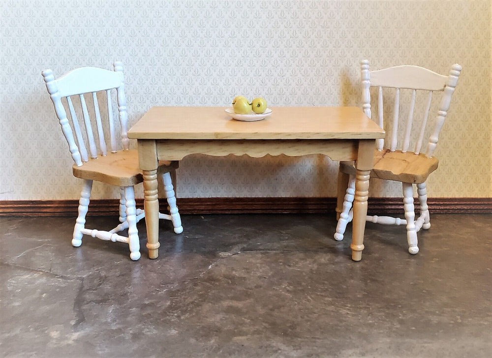 Dollhouse Kitchen Table Light Oak Finish 1:12 Scale Miniature Furniture - Miniature Crush