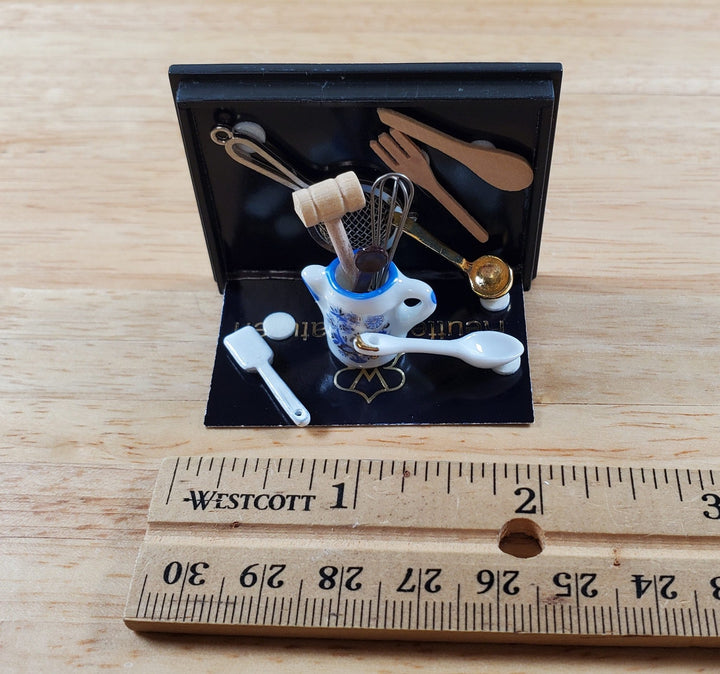 Dollhouse Kitchen Utensils Reutter Porcelain Blue Onion 1:12 Scale Miniatures - Miniature Crush