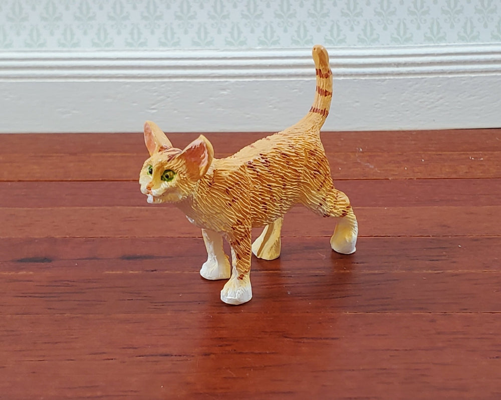 Dollhouse Kitty Cat Orange Tabby Walking 1:12 Scale Miniature Pet - Miniature Crush