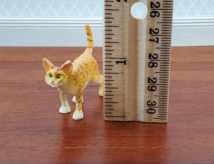 Dollhouse Kitty Cat Orange Tabby Walking 1:12 Scale Miniature Pet - Miniature Crush