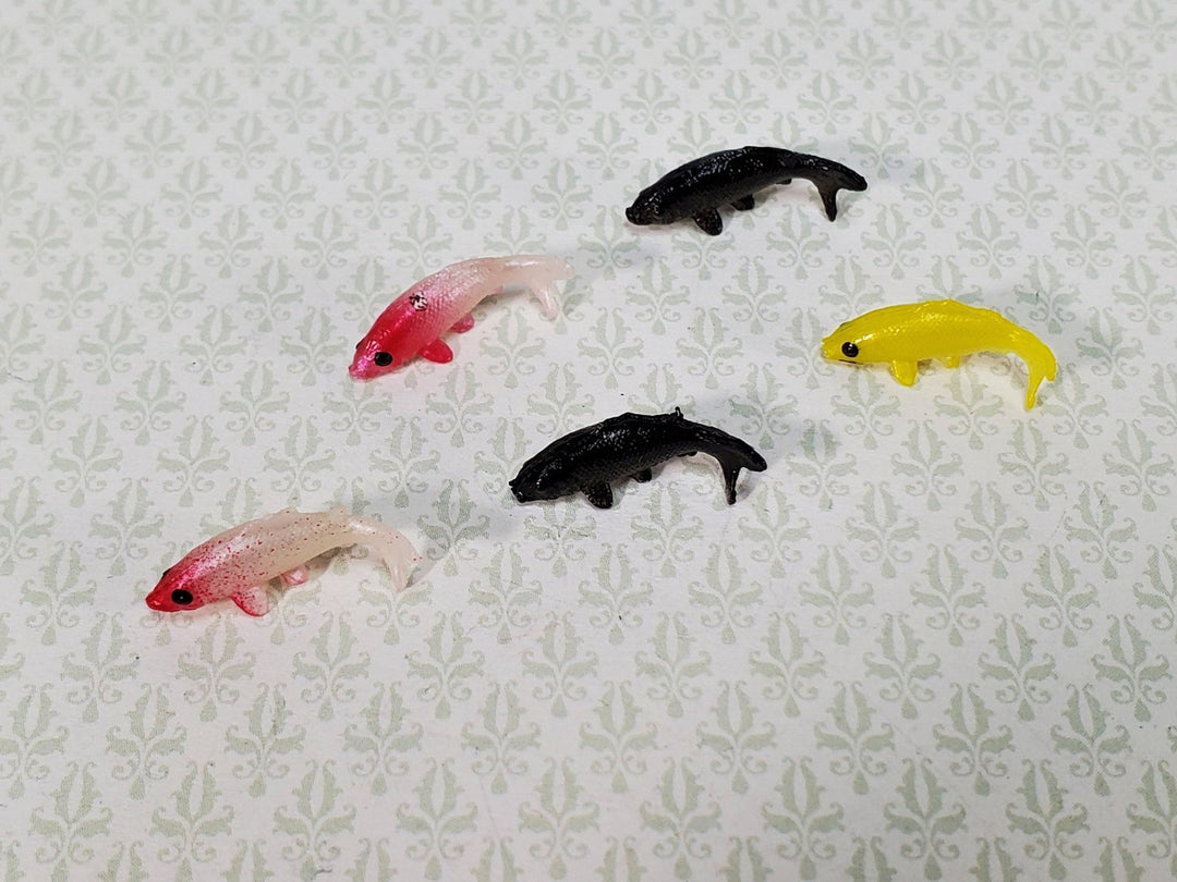Dollhouse Koi Fish Goldfish 5 Pieces Random Colors 1:12 Scale Miniatures - Miniature Crush