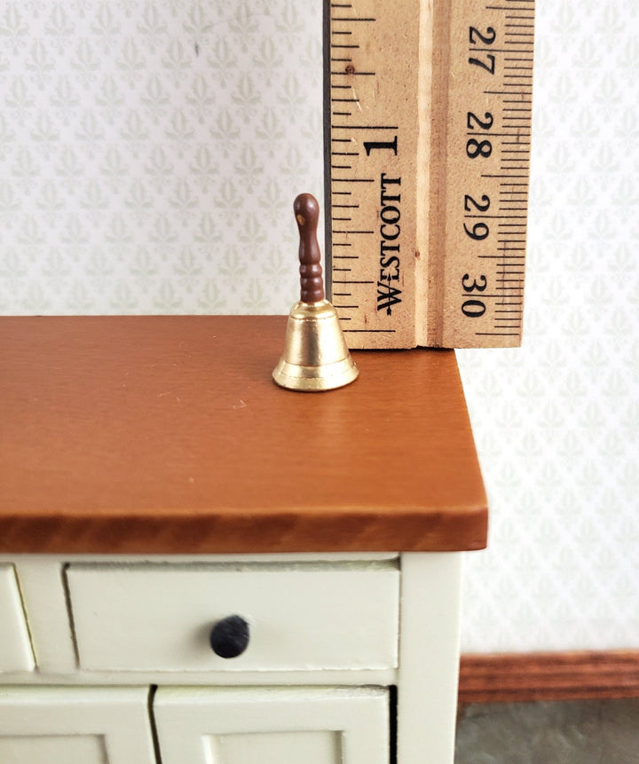 Dollhouse Large Bell for Dinner or School Metal 1:12 Scale Accessory (non-working prop) - Miniature Crush