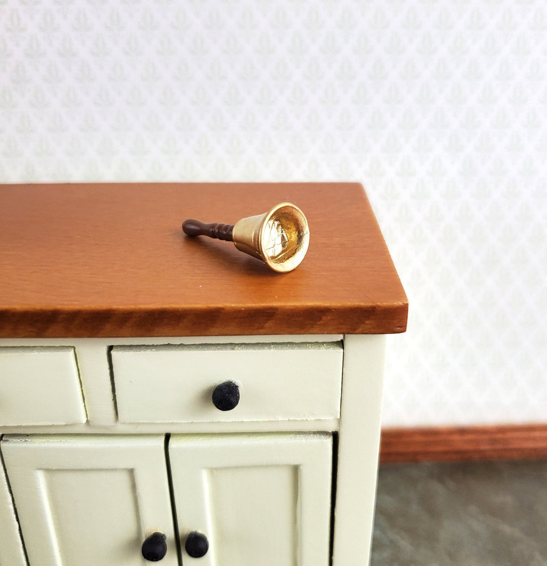 Dollhouse Large Bell for Dinner or School Metal 1:12 Scale Accessory (non-working prop) - Miniature Crush