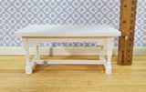 Dollhouse Large Kitchen or Prep Table White Finish 1:12 Scale Miniature Furniture - Miniature Crush