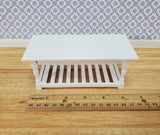 Dollhouse Large Kitchen Prep Table White Wood 1:12 Scale Miniature Furniture - Miniature Crush
