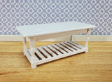 Dollhouse Large Kitchen Prep Table White Wood 1:12 Scale Miniature Furniture - Miniature Crush