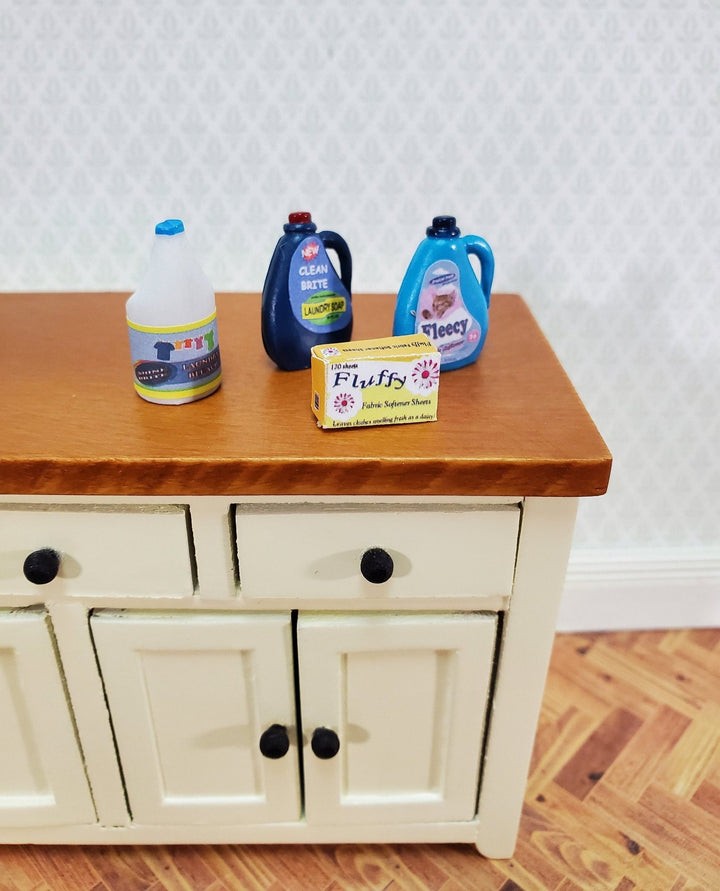 Dollhouse Laundry Detergent Bleach Fabric Softener 1:12 Scale Miniature Laundry Room Decor - Miniature Crush