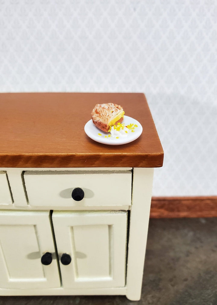 Dollhouse Lemon Meringue Pie Slice on Ceramic Plate 1:12 Scale Miniature Food - Miniature Crush