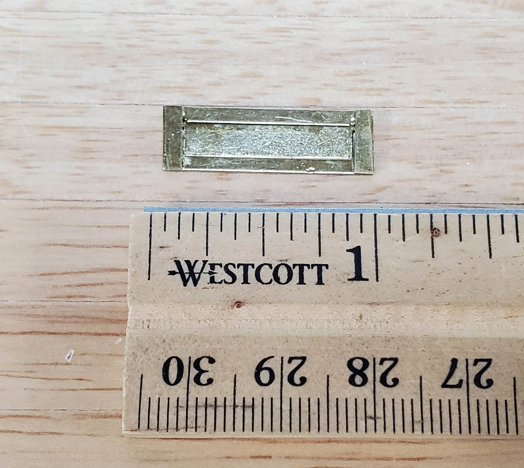 Dollhouse Letter Mail Slot for Exterior Door Opens Closes 1:12 Scale Gold Brass Metal - Miniature Crush