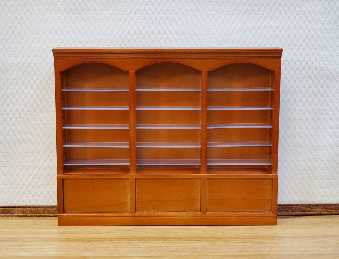 Dollhouse Library Bookcase or Shop Shelves 3 Bay 9 Adjustable Shelves 1:12 Scale Furniture - Miniature Crush