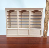 Dollhouse Library Bookcase Shop Shelves 3 Bays Adjustable Shelves 1:12 Scale Furniture - Miniature Crush