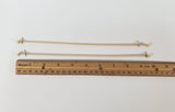 Dollhouse Long Curtain Rods Wood x2 for Picture Windows 9 3/4" long Miniatures - Miniature Crush