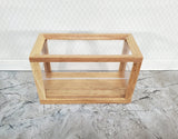 Dollhouse Low Display Case for Bakery Store or Shop 1:12 Scale Furniture Light Oak - Miniature Crush