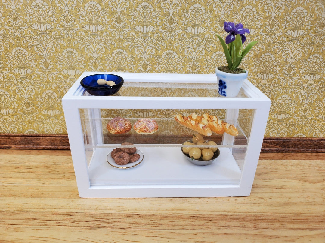 Dollhouse Low Display Case for Bakery Store or Shop 1:12 Scale Furniture White - Miniature Crush