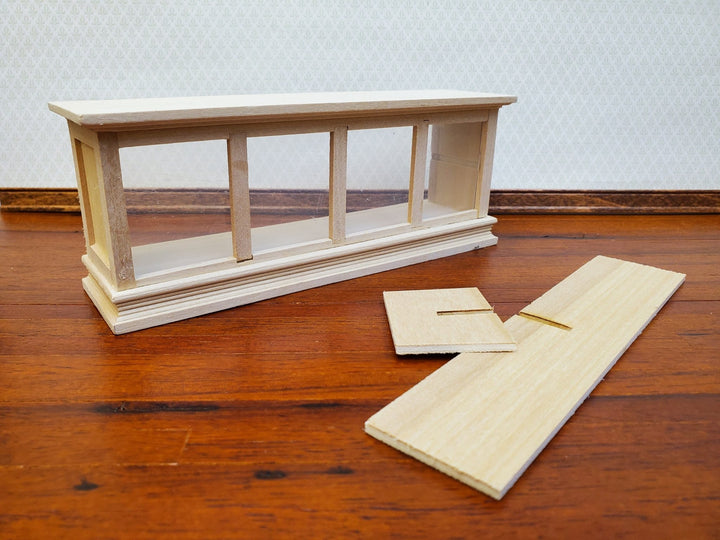 Dollhouse Low Display Counter for Bakery Store or Shop 1:12 Scale Unpainted Miniature - Miniature Crush