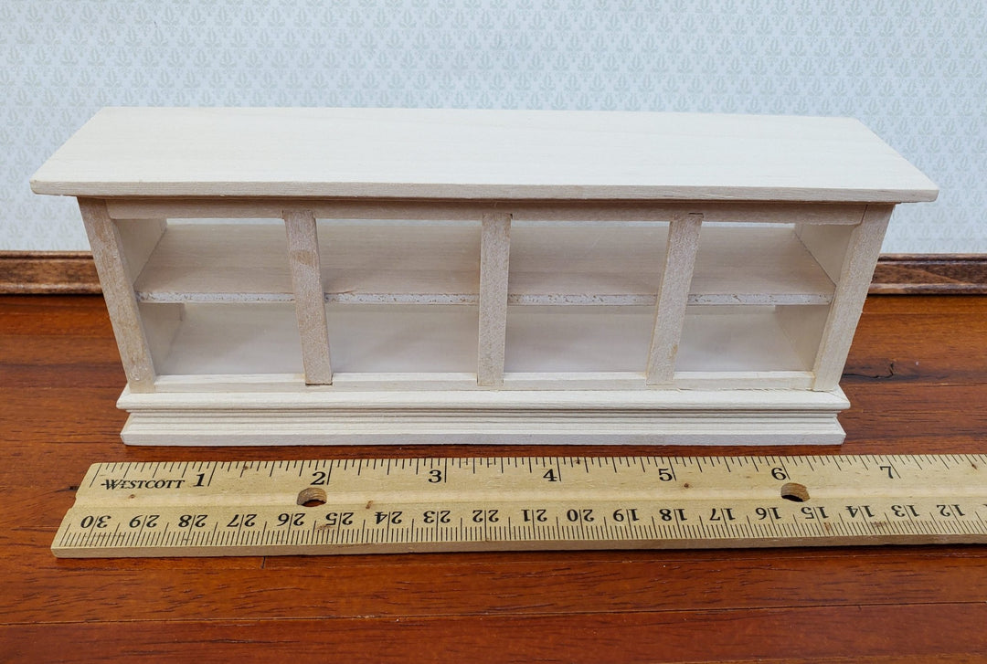 Dollhouse Low Display Counter for Bakery Store or Shop 1:12 Scale Unpainted Miniature - Miniature Crush