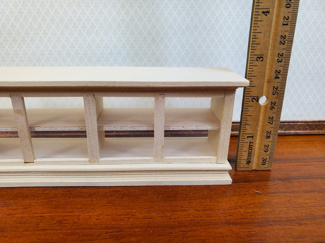 Dollhouse Low Display Counter for Bakery Store or Shop 1:12 Scale Unpainted Miniature - Miniature Crush