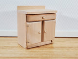 Dollhouse Lower Kitchen Cabinet with Drawer 1:12 Scale Miniature Furniture Unpainted - Miniature Crush