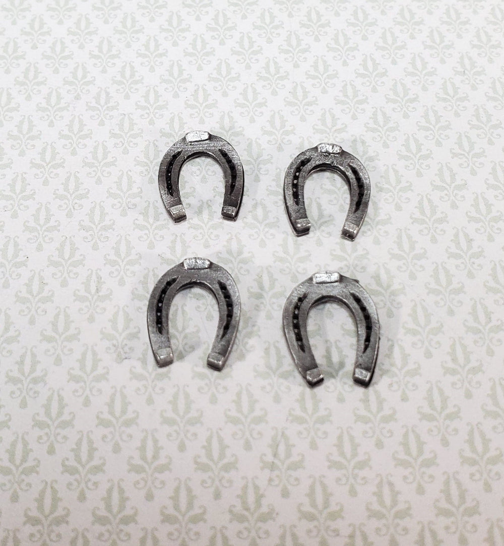 Dollhouse Lucky Horseshoes x4 Metal 1:12 Scale Miniatures by Sir Thomas Thumb - Miniature Crush
