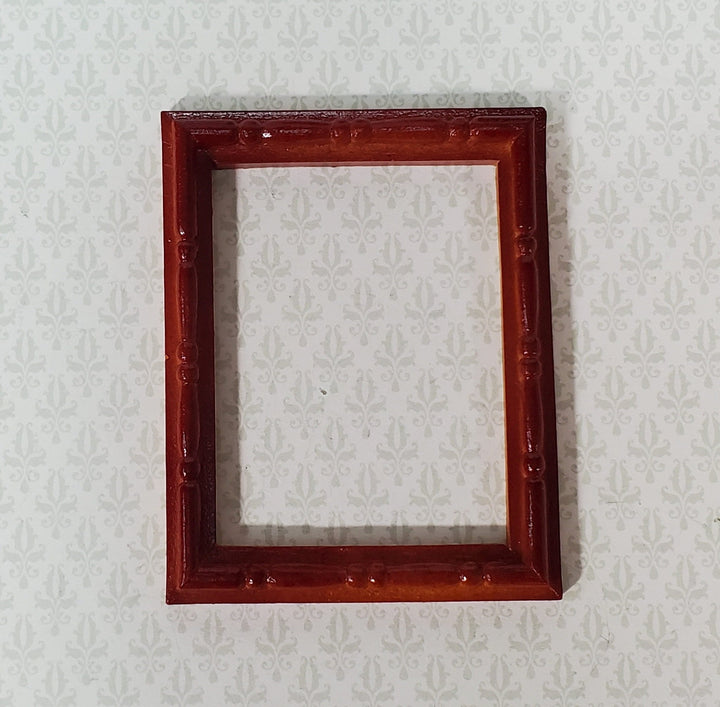 Dollhouse Mahogany Picture Frame for Painting 1:12 Scale Miniature Accessory Cast Resin - Miniature Crush
