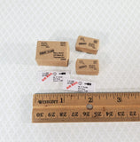 Dollhouse Mail Parcels Boxes Wrapped in Brown Paper Letters x5 Pieces 1:12 Scale Miniatures - Miniature Crush