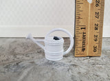 Dollhouse Metal Watering Can with Handle White 1:12 Scale Miniature Garden - Miniature Crush