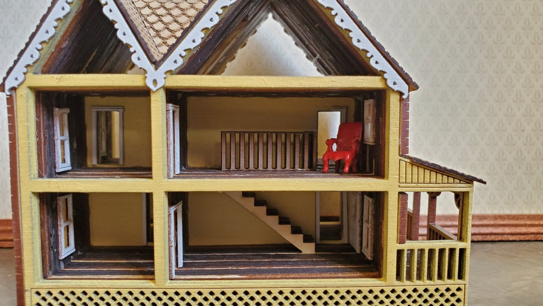 Dollhouse Miniature 1:144 Scale Arm Chair Red Micro Minis Furniture Metal - Miniature Crush
