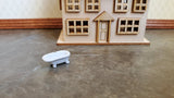 Dollhouse Miniature 1:144 Scale Bathtub White Metal Tub Metal Micro Minis Furniture - Miniature Crush