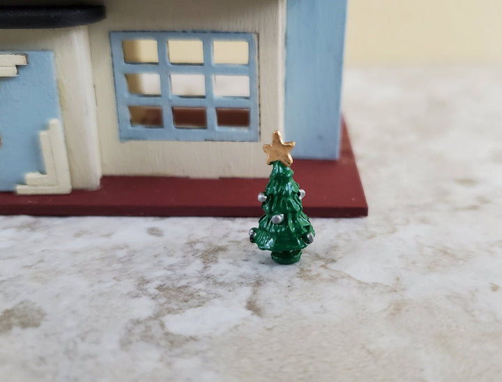Dollhouse Miniature 1:144 Scale Christmas Tree with Star Metal Micro Minis - Miniature Crush