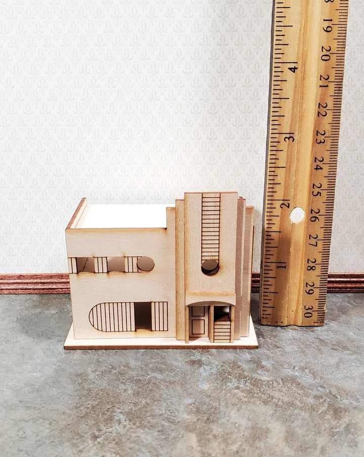 Dollhouse Miniature 1:144 Scale Kit House Art Deco Style 4 Rooms Easy Build - Miniature Crush