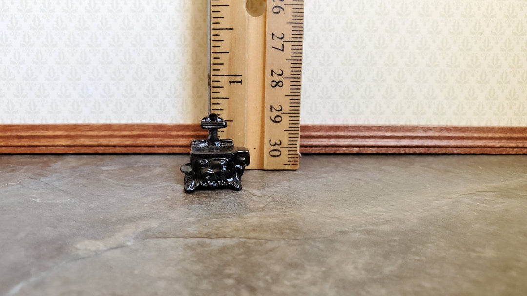 Dollhouse Miniature 1:144 Scale Stove Oven Black Large Micro Minis Furniture Metal - Miniature Crush