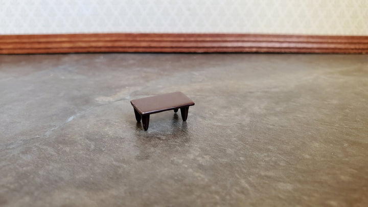 Dollhouse Miniature 1:144 Scale Table Brown Rectangle Micro Minis Furniture Metal - Miniature Crush