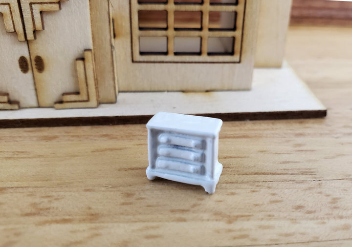 Dollhouse Miniature 1:144 Scale White Dresser Metal Tiny - Miniature Crush