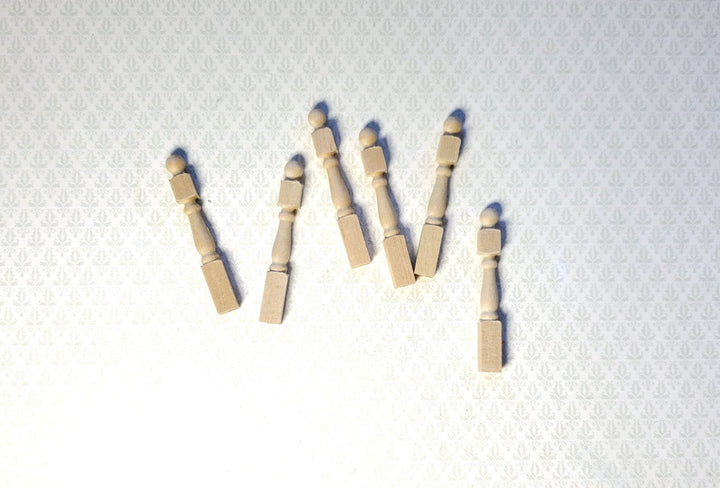 Dollhouse Miniature 1:24 Newel Posts or Fence Posts End Pieces 1/2" Scale 1 3/4" Half Scale - Miniature Crush
