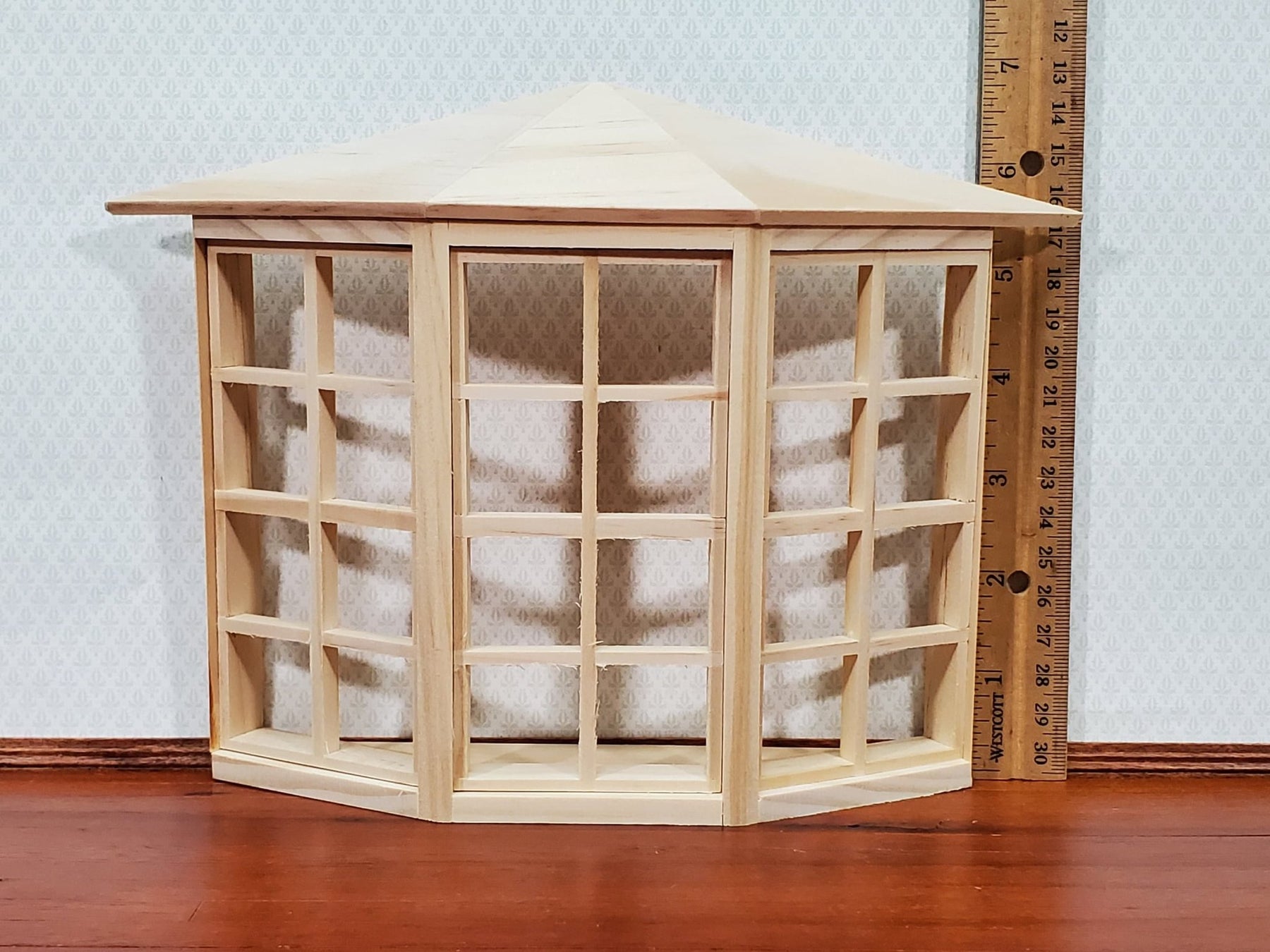 24 Scale Window Dollhouse Miniature 3 Bay Window Large 24 Light 1:12 Scale Houseworks ...