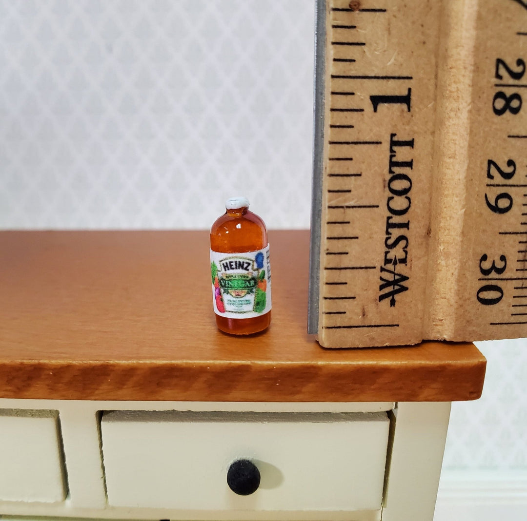Dollhouse Miniature Apple Cider Vinegar Small Bottle 1:12 Scale Food Groceries Kitchen - Miniature Crush