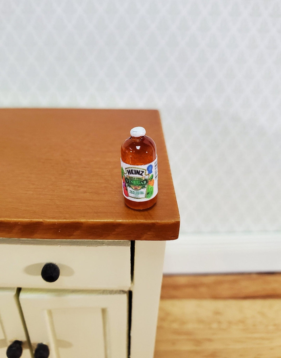 Dollhouse Miniature Apple Cider Vinegar Small Bottle 1:12 Scale Food Groceries Kitchen - Miniature Crush