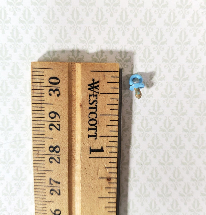 Dollhouse Miniature Baby Pacifier BLUE 1:12 Scale Nursery Tiny Painted Metal - Miniature Crush