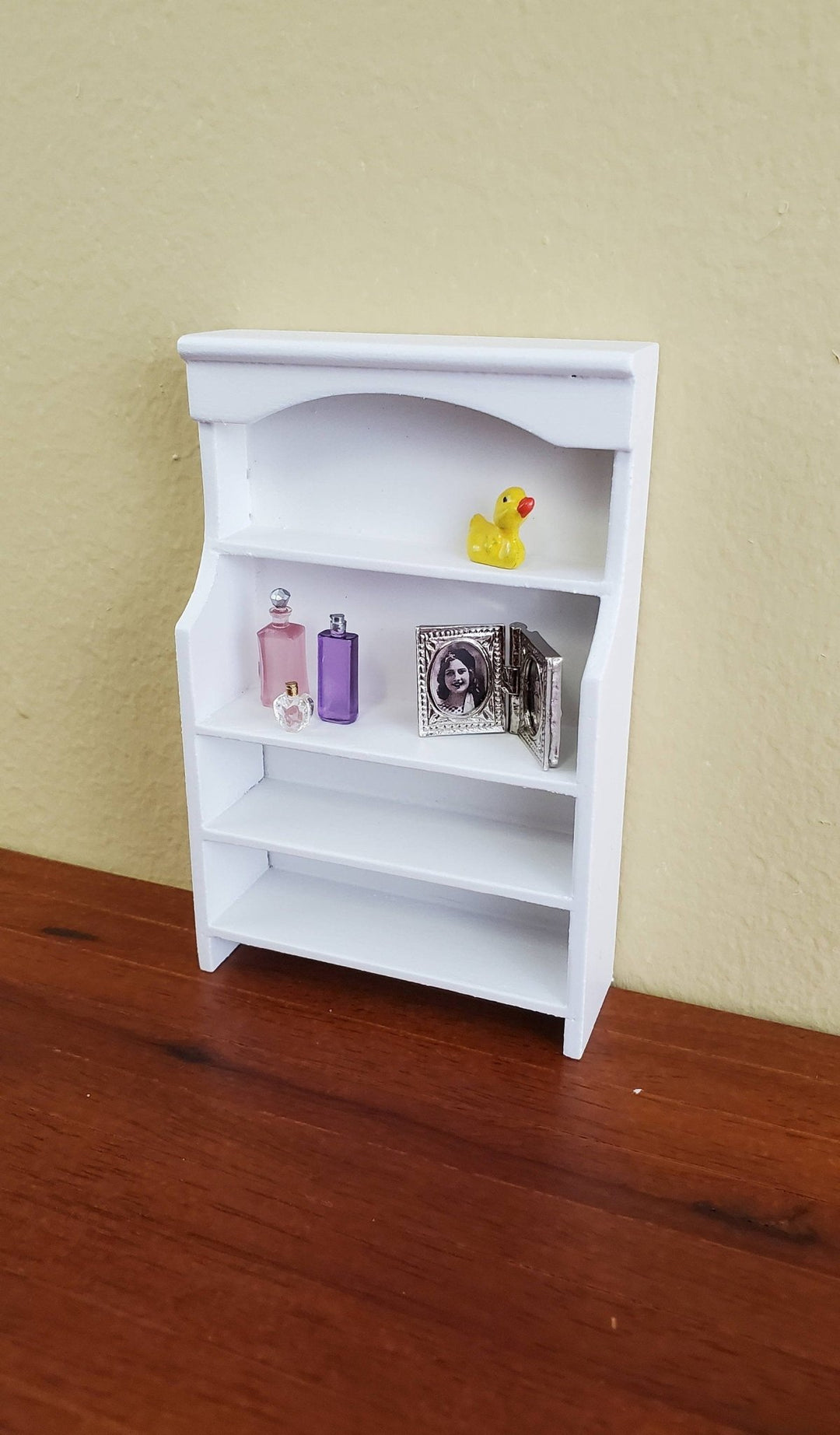 Dollhouse Miniature Bathroom Shelf or Toy Cabinet White Small 1:12 Scale Furniture - Miniature Crush