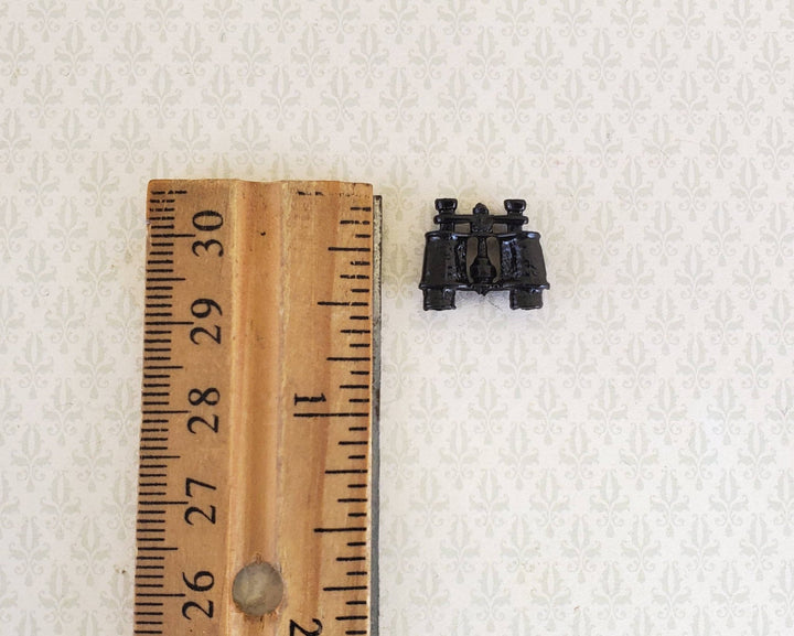 Dollhouse Miniature Binoculars Black Metal 1:12 Scale - Miniature Crush